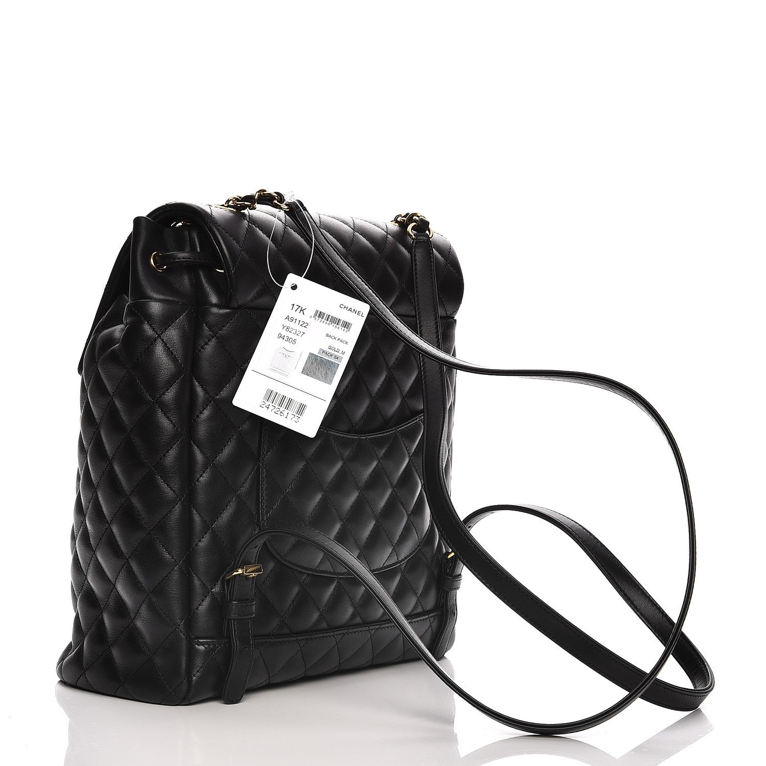 Chanel Calfskin Quilted Large Urban Spirit Backpack Black 3 of 7