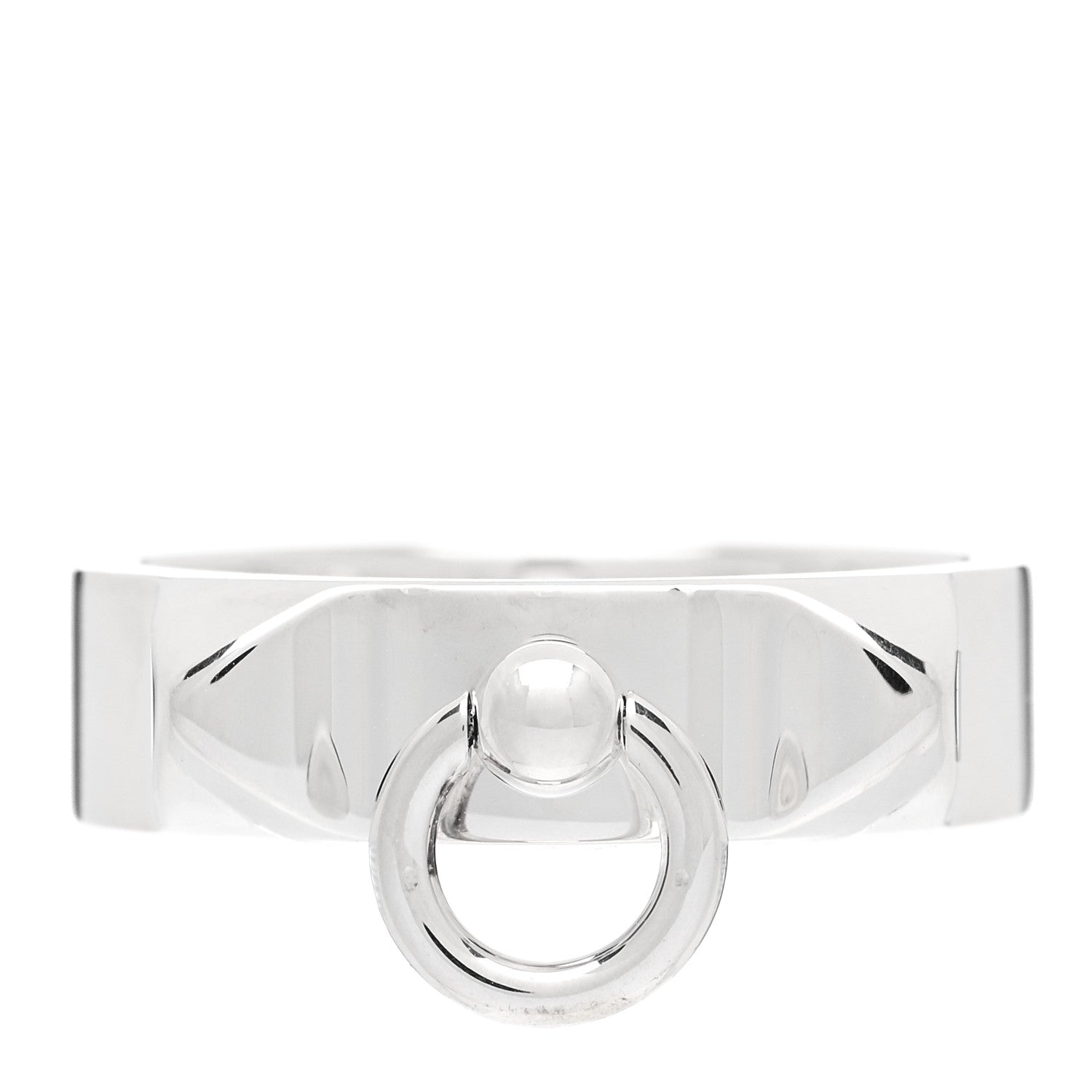 Hermes Sterling Silver PM Collier De Chien Ring 51 5.75 1 of 5