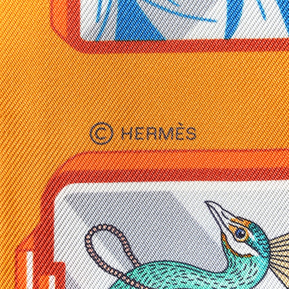 Hermes Silk Hermes Story Twilly Mangue Gris Multicolor 4 of 6