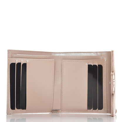 Chanel Metallic Caviar Chevron Quilted Compact Flap Wallet Light Gold 5 of 9
