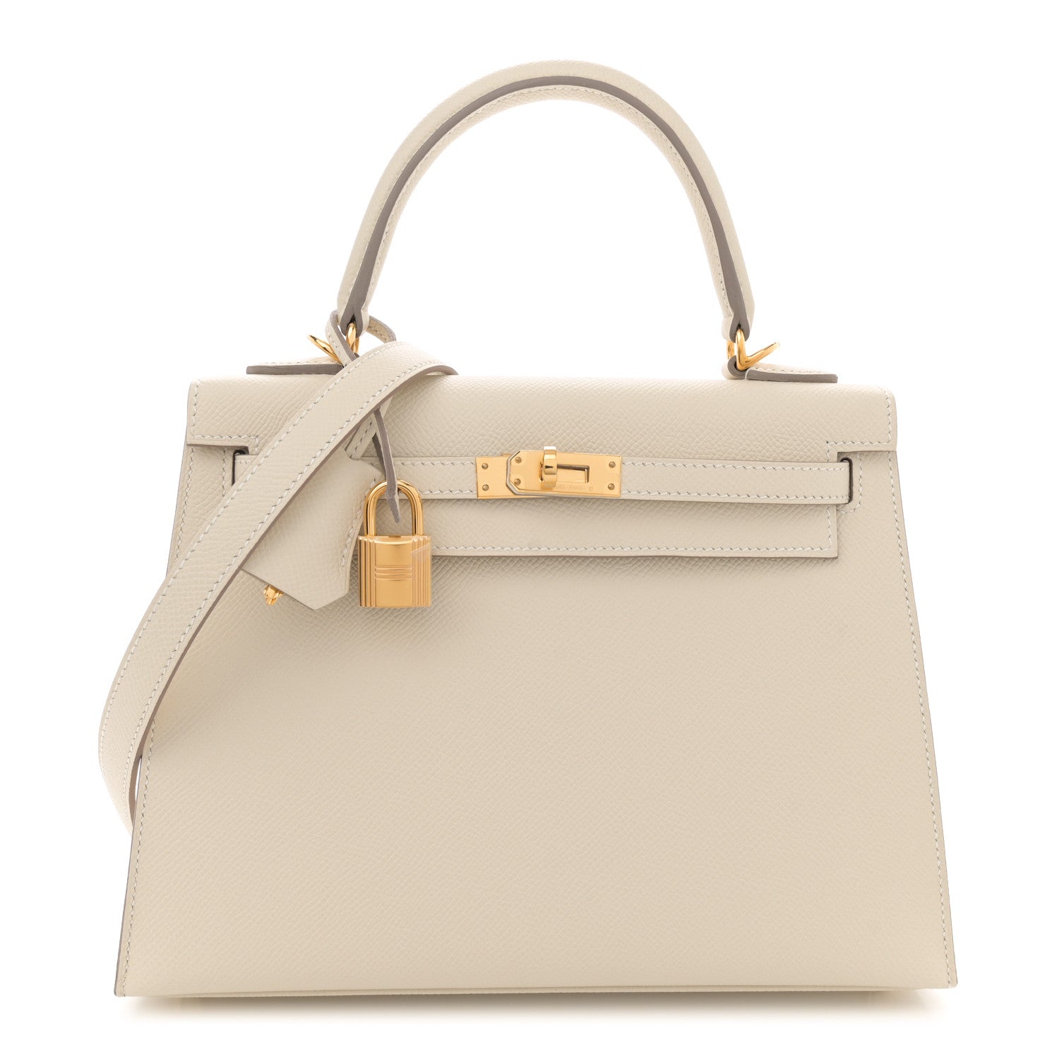 Hermes Epsom Kelly Sellier 25 Craie 1 of 11