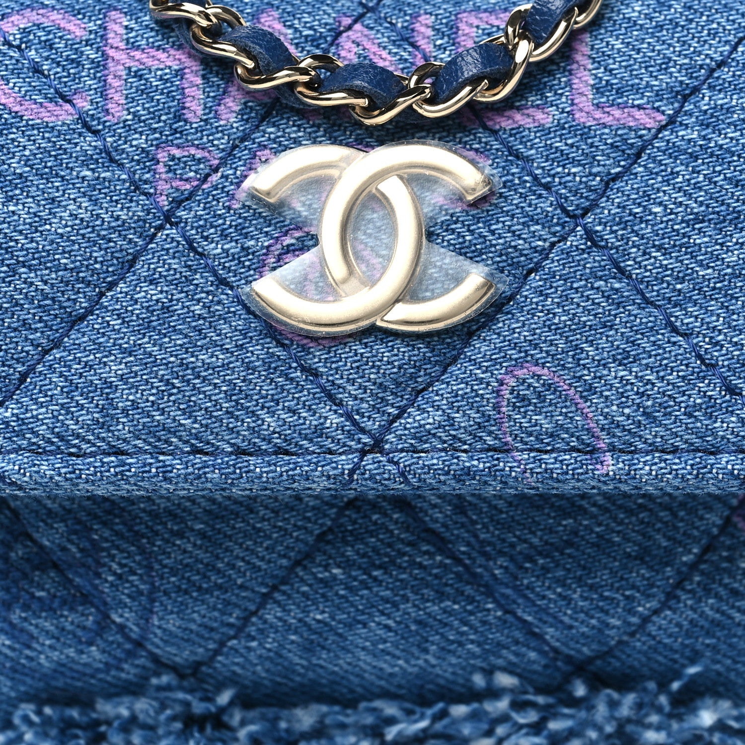 Chanel Denim Quilted Denim Mood Belt Bag Blue Multicolor 8 of 11