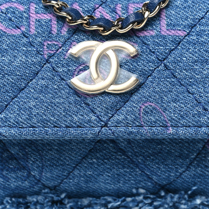 Chanel Denim Quilted Denim Mood Belt Bag Blue Multicolor 8 of 11