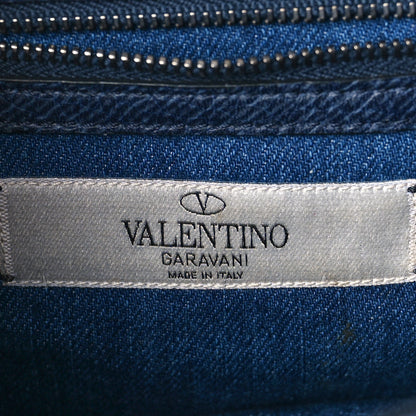 Valentino Garavani Denim Star Studded Small Lock Flap Blue 7 of 10