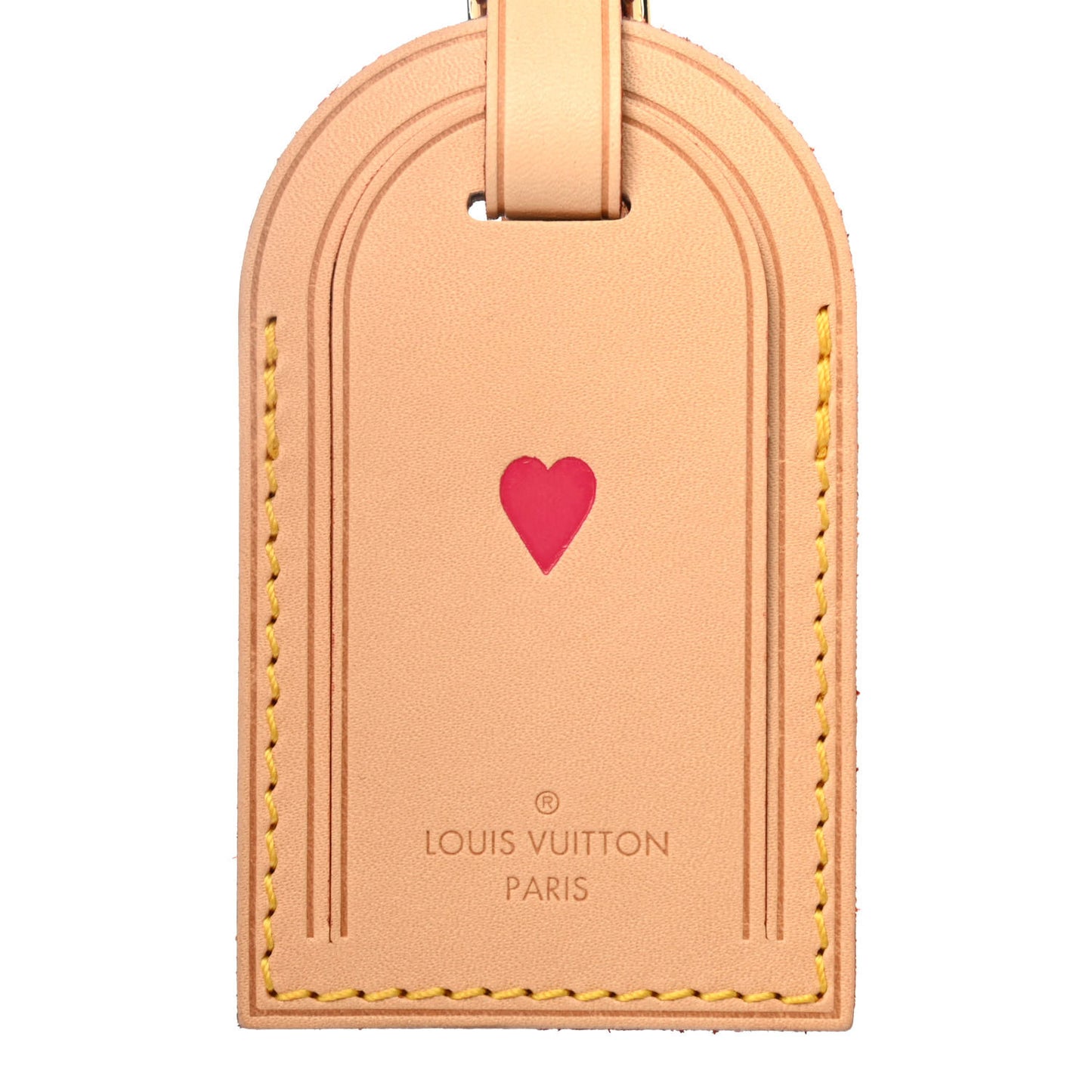 Vachetta Heart Luggage Tag
