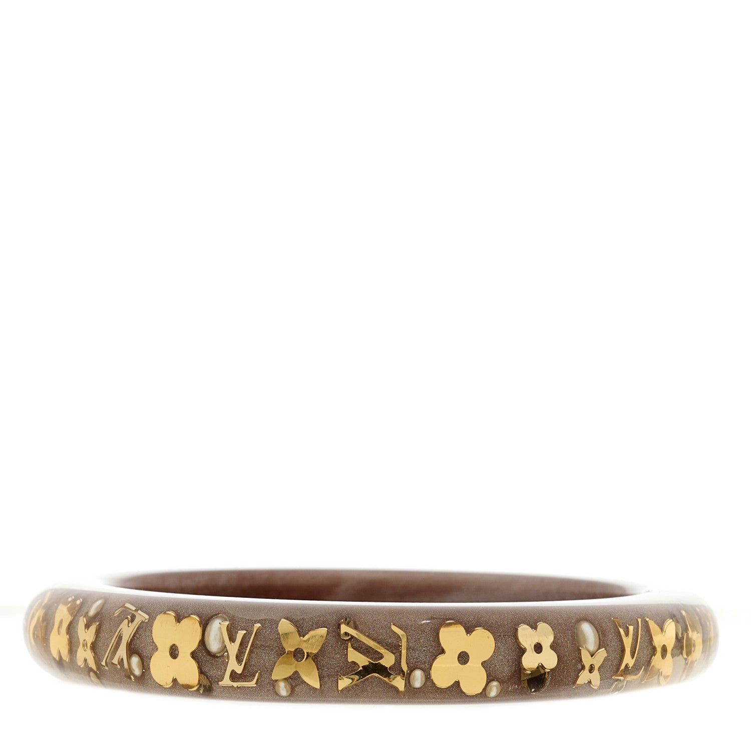 Louis Vuitton Resin Swarovski Medium Inclusion Bracelet PM Mocha 1 of 3