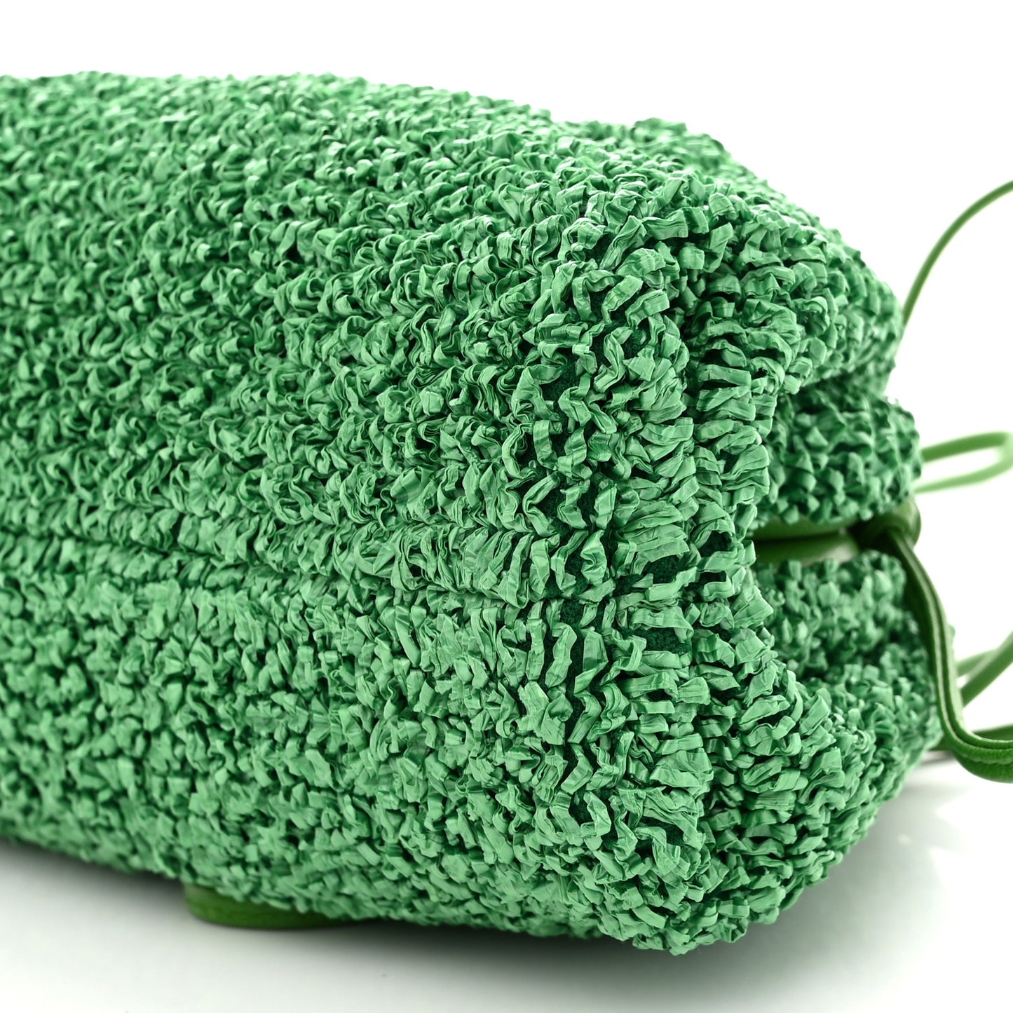 Boucle Curly Raffia The Mini Pouch Parakeet