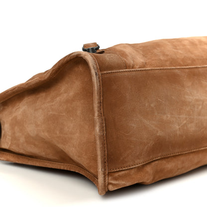 Balenciaga Waxed Suede Calfskin Classic Hardware Medium Le City Camel 9 of 10