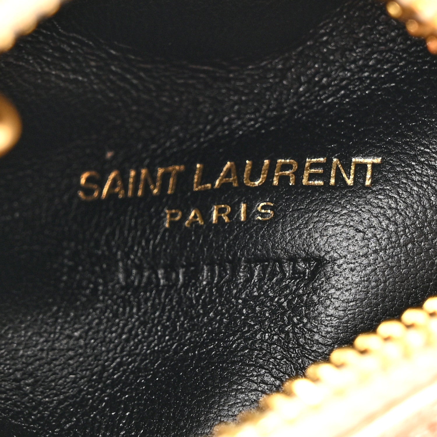 Saint Laurent Metallic Calfskin Berlingo Bag Charm Platino 6 of 7