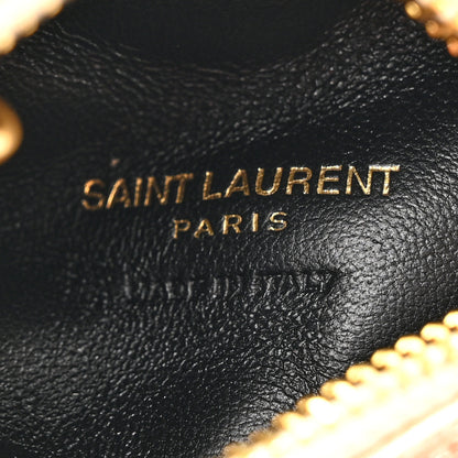 Saint Laurent Metallic Calfskin Berlingo Bag Charm Platino 6 of 7