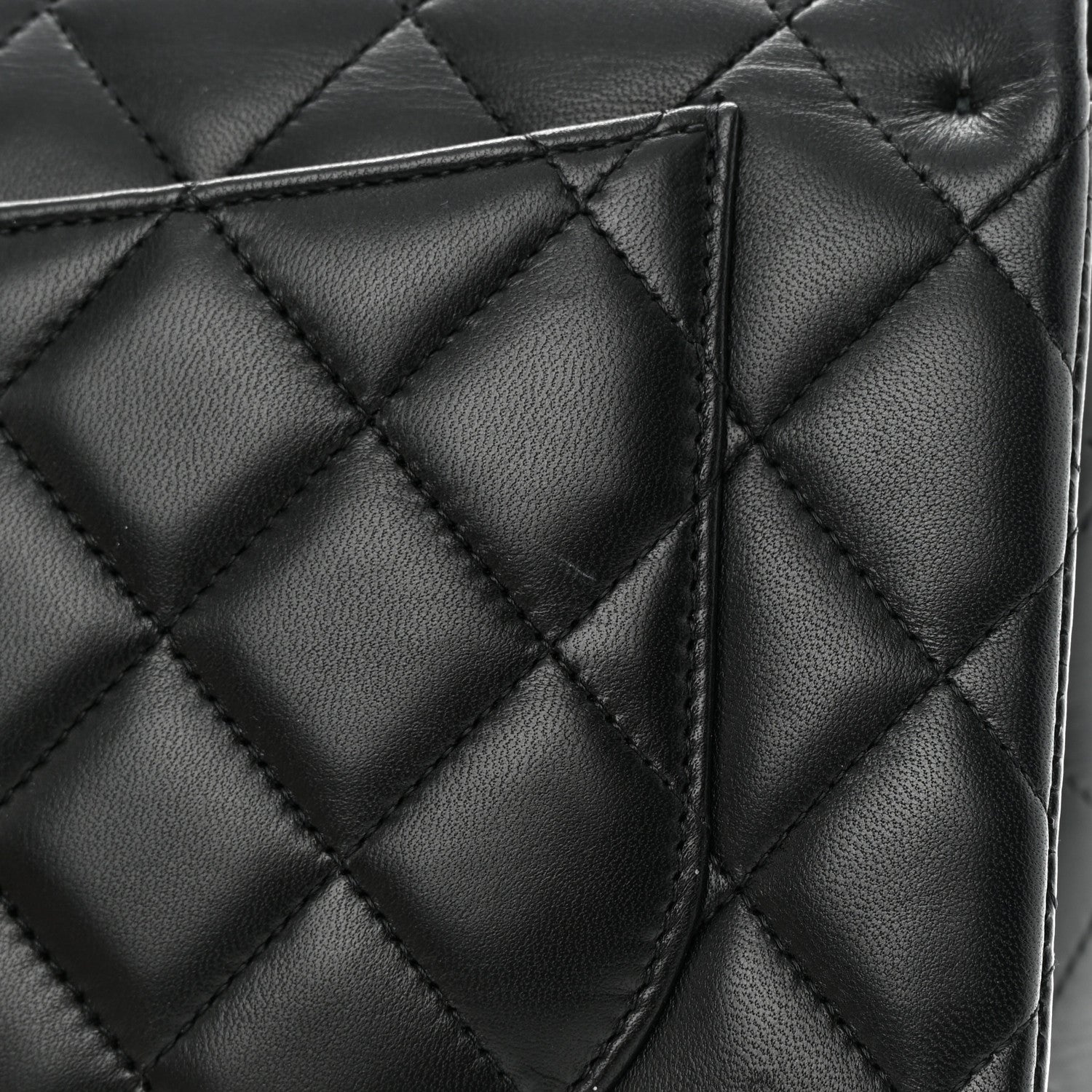 Chanel Lambskin Quilted Jumbo Double Flap Black 17 of 19