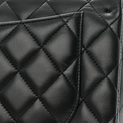Chanel Lambskin Quilted Jumbo Double Flap Black 17 of 19