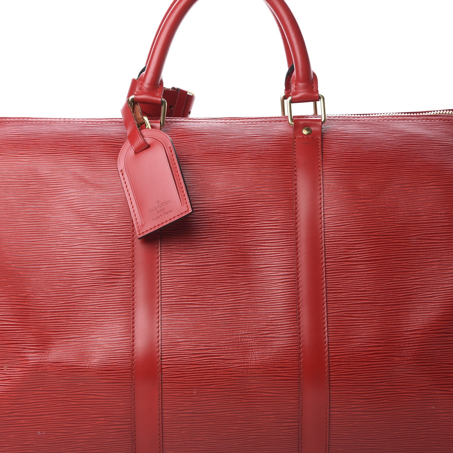 Louis Vuitton Epi Keepall 50 Castillan Red 7 of 19