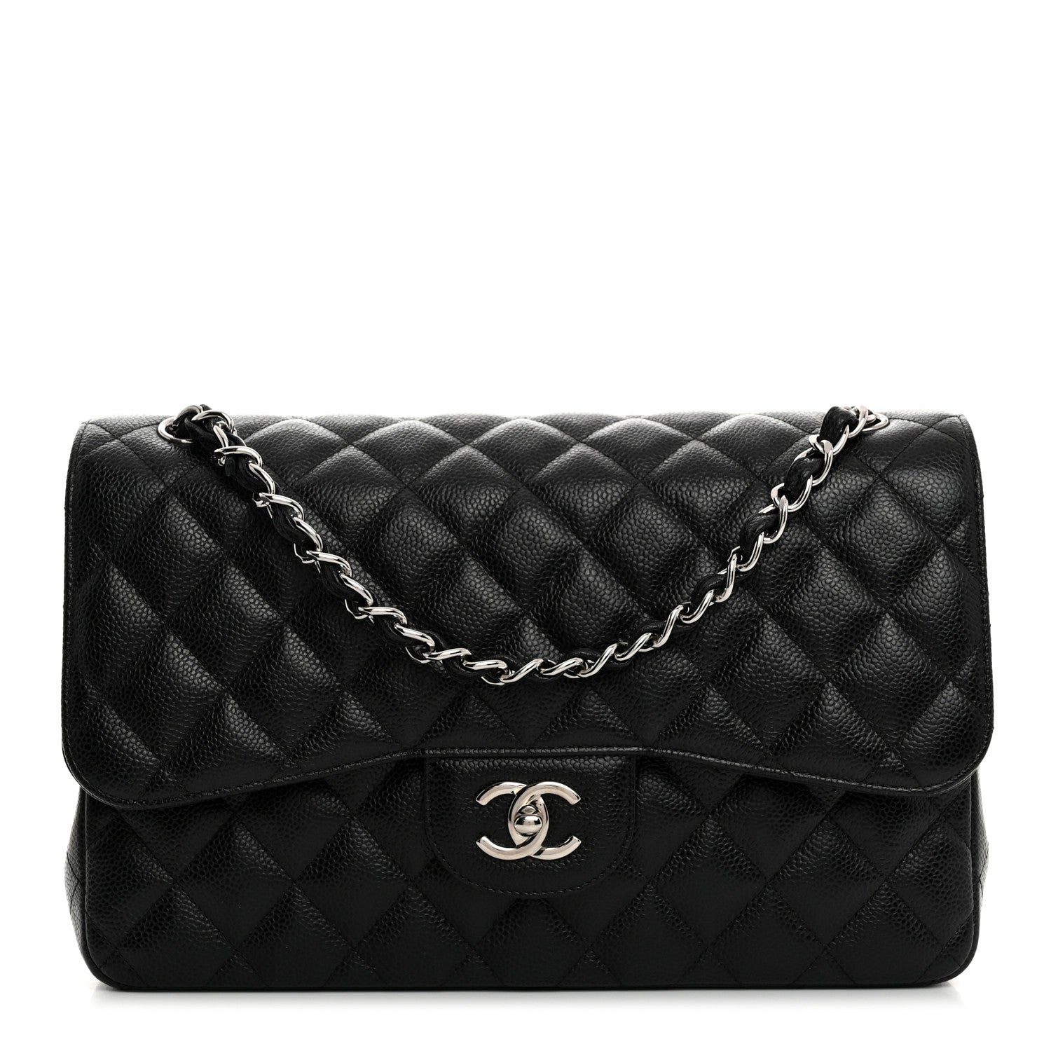 Chanel Caviar Quilted Jumbo Double Flap Black 1 of 10