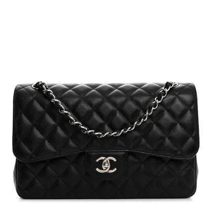 Chanel Caviar Quilted Jumbo Double Flap Black 1 of 10