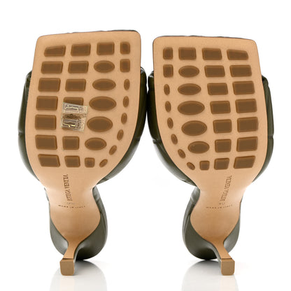 Bottega Veneta Nappa Quilted Rubber Lido Mule Sandals 39 Khaki 5 of 9