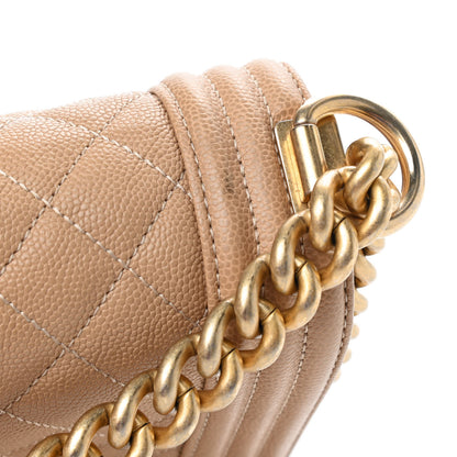Chanel Caviar Quilted Small Boy Flap Beige 12 of 13