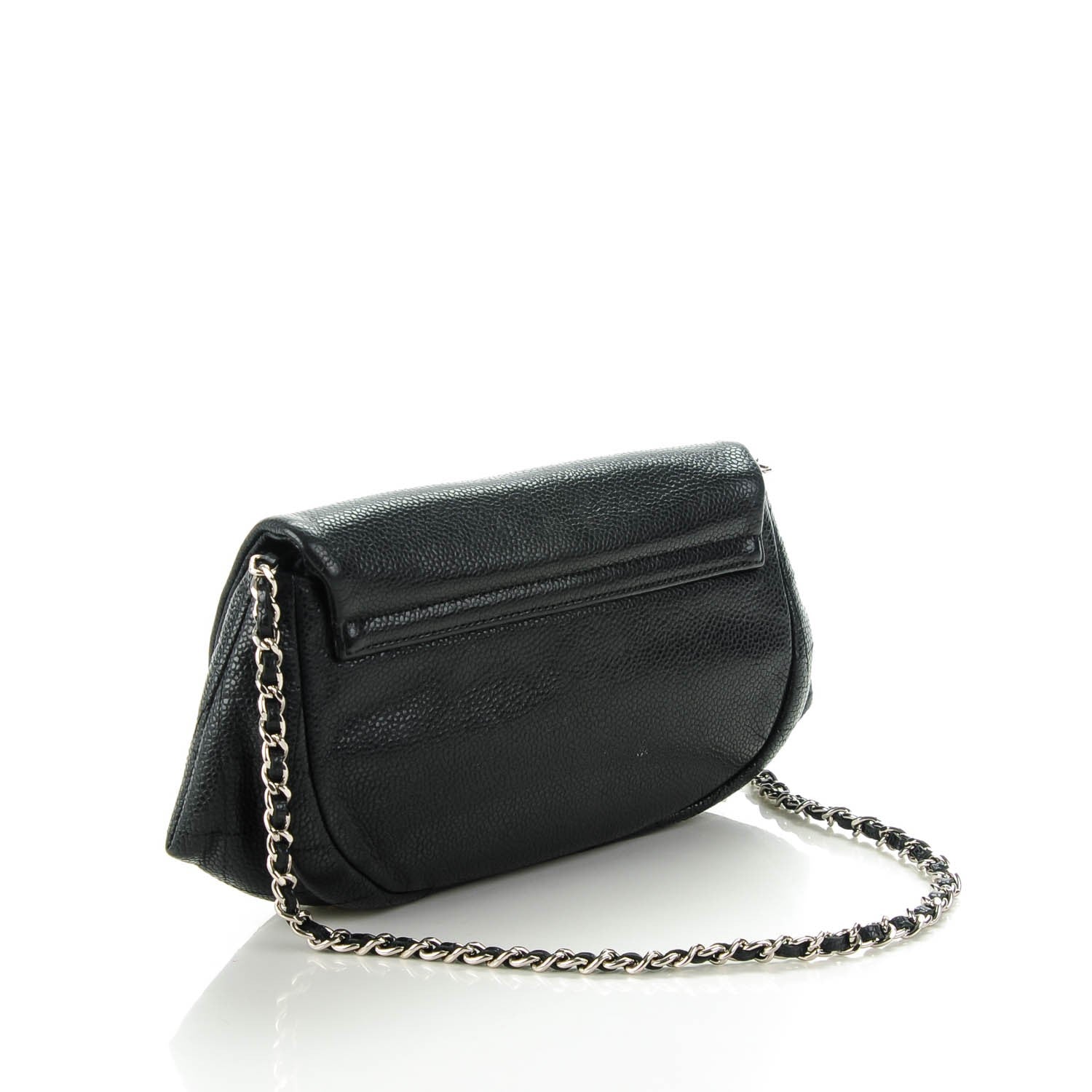 Chanel Caviar Half Moon Wallet On Chain WOC Black 3 of 8