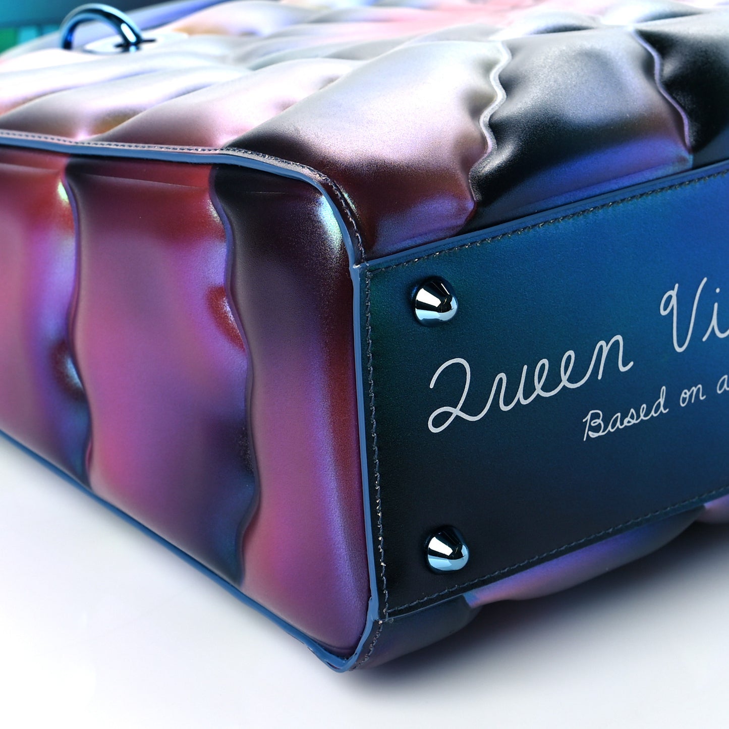 Metallic Iridescent Calfskin Large Judy Chicago Lady Art Multicolor