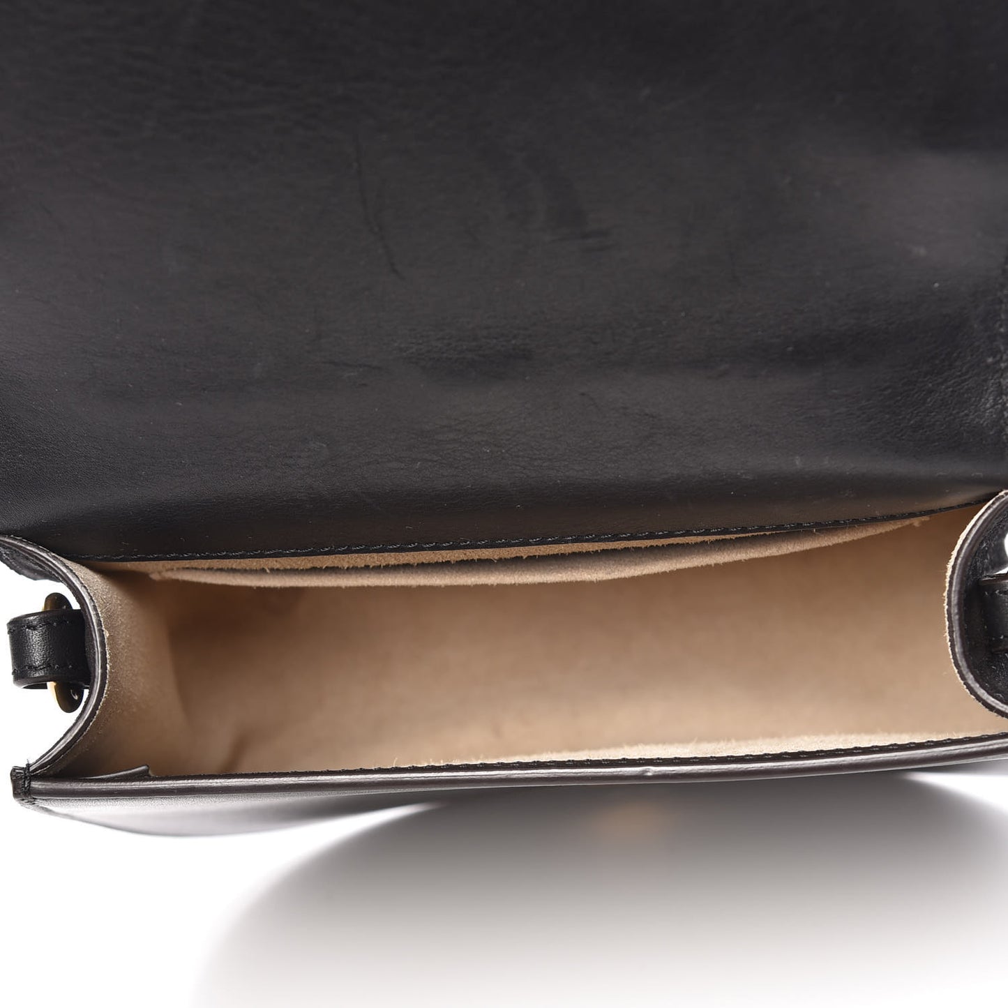 Calfskin Suede Medium Nile Bracelet Bag Black