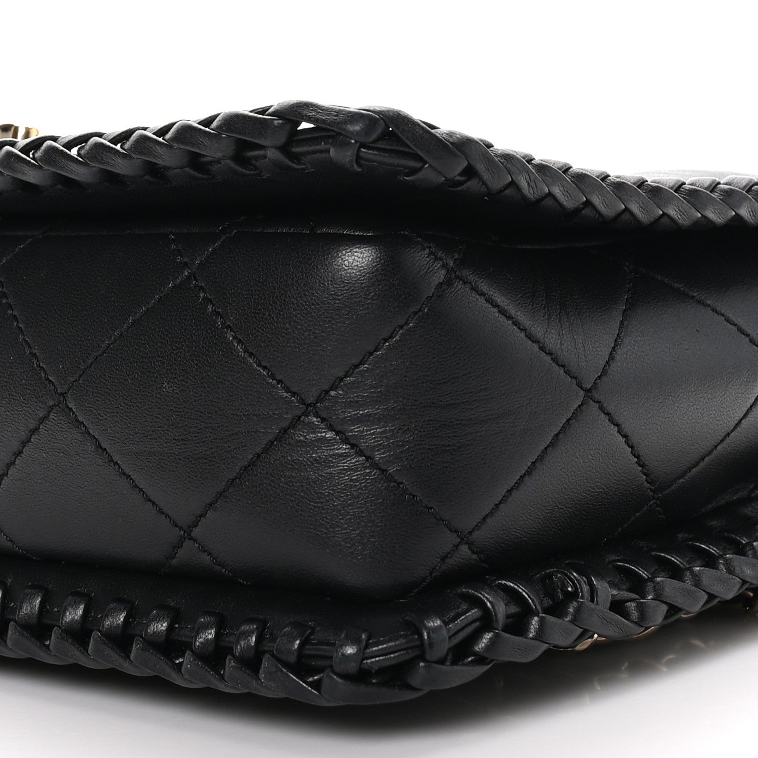 Chanel Lambskin Quilted Medium Whipstitch Flap Bag Black 9 of 10