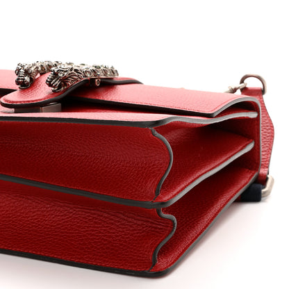 Gucci Dollar Calfskin Crystal Web Medium Dionysus Bamboo Top Handle Bag Hibiscus Red Black Diamond 10 of 10