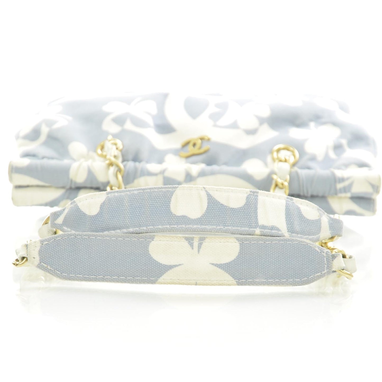 Canvas CC Clover Print Bag Blue