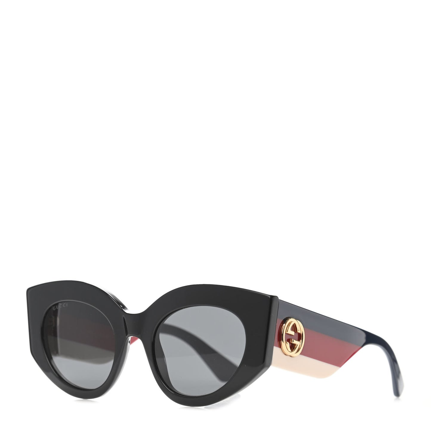 Acetate Oversized Rectangle Frame Web Sunglasses GG 0275/S Black
