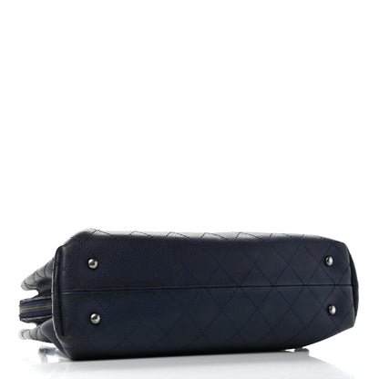 Chanel Grained Vegetal Calfskin Small Urban Shopping Tote Navy 4 of 13