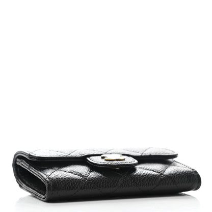 Chanel Caviar Quilted Flap Card Holder Wallet Black 4 of 9