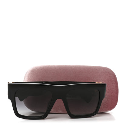 Miu Miu Acetate Rectangle Sunglasses SMU 10W Black 14 of 14