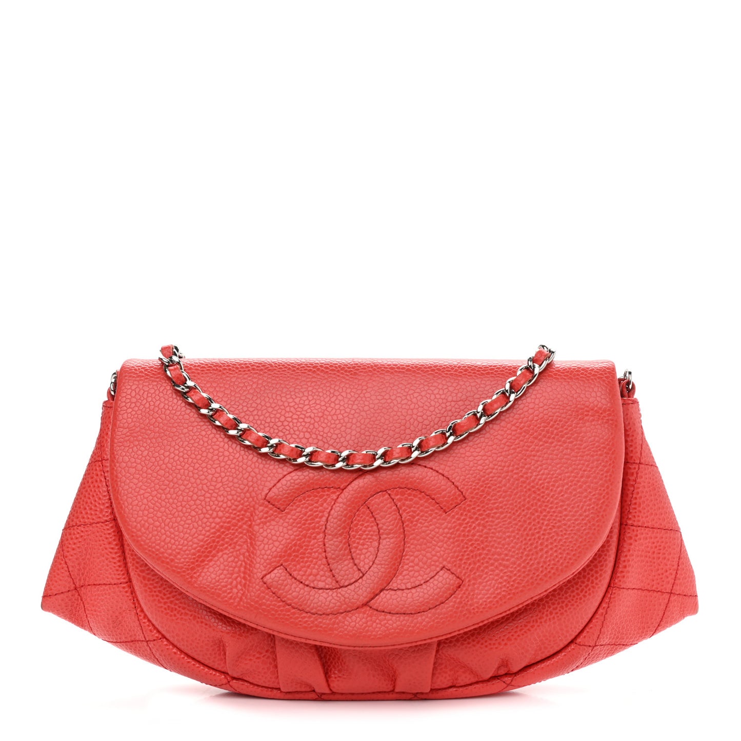 Caviar Half Moon Wallet On Chain WOC Red