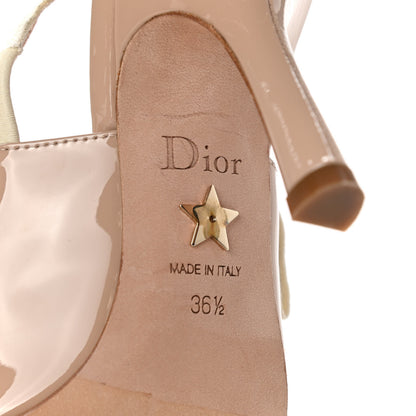 Christian Dior Patent Ribbon J'Adior Slingback 100mm Pumps 36.5 Nude 6 of 8