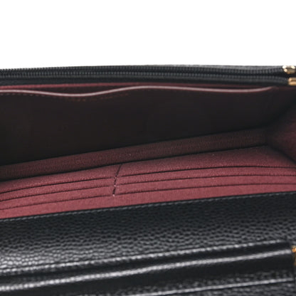 Chanel Caviar Quilted CC Turnlock Wallet On Chain WOC Black 5 of 11