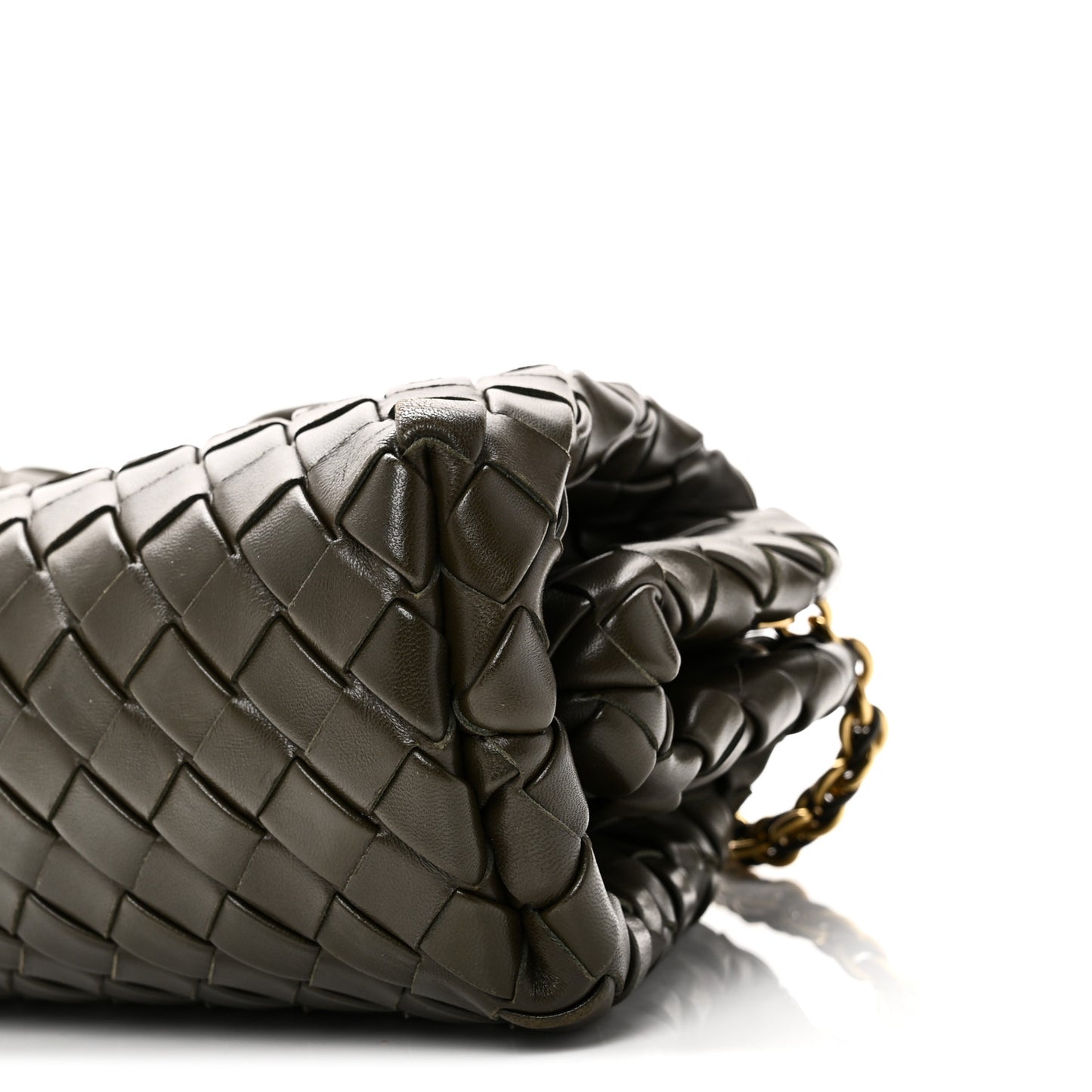 Nappa Intrecciato Teen The Lauren 1980 Clutch With Chain Khaki