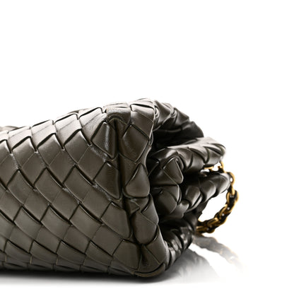 Bottega Veneta Nappa Intrecciato Teen The Lauren 1980 Clutch With Chain Khaki 10 of 10