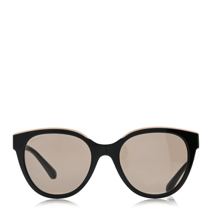 Chanel Acetate CC Butterfly Sunglasses 5414 Black Beige 2 of 9