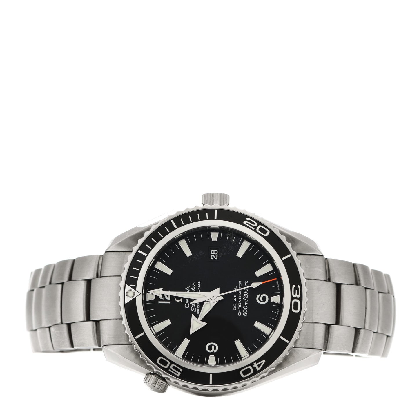 Stainless Steel 42mm Seamaster Planet Ocean 600M Co-Axial Automatic Watch Black 2201.50.00