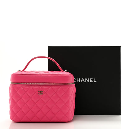 Chanel Caviar Quilted Large Vanity Pouch Pink 10 of 10