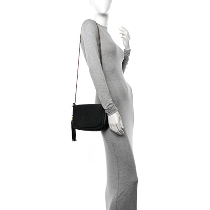 Gucci Pebbled Calfskin Medium Soho Flap Crossbody Black 2 of 11