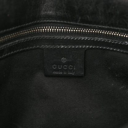 Gucci Monogram Horsebit Chain Studded Flap Shoulder Bag Black 6 of 19