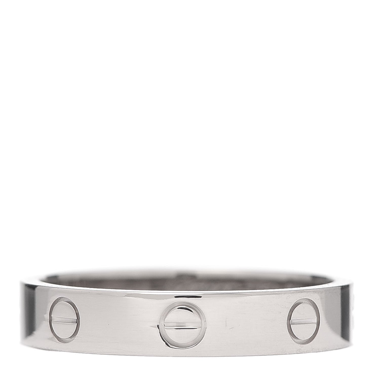 Cartier 18K White Gold 3.5mm LOVE Wedding Band Ring 59 8.75 1 of 4
