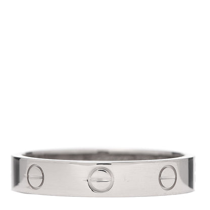 Cartier 18K White Gold 3.5mm LOVE Wedding Band Ring 59 8.75 1 of 4