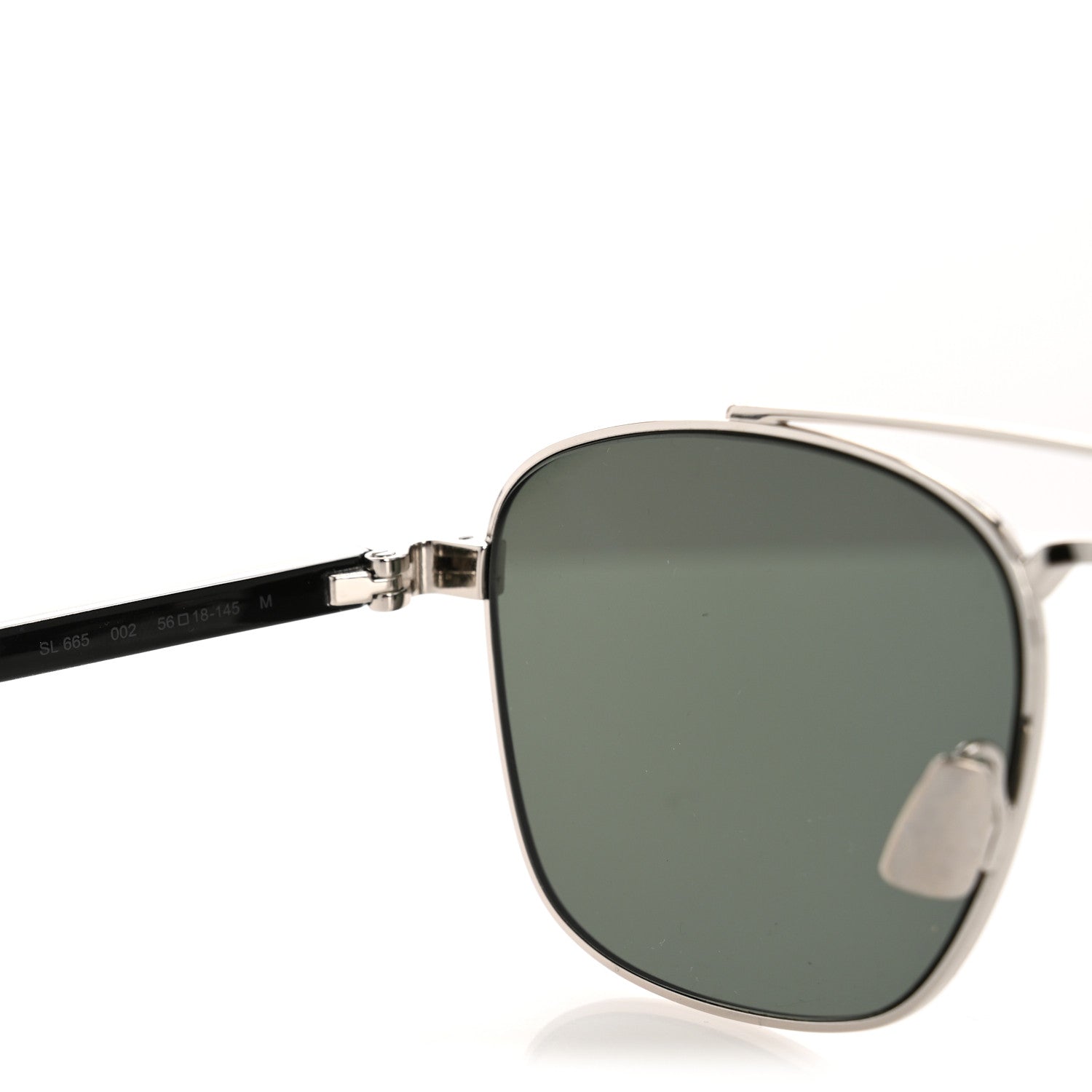 Saint Laurent Acetate Metal Aviator SL665 Sunglasses Black 7 of 8