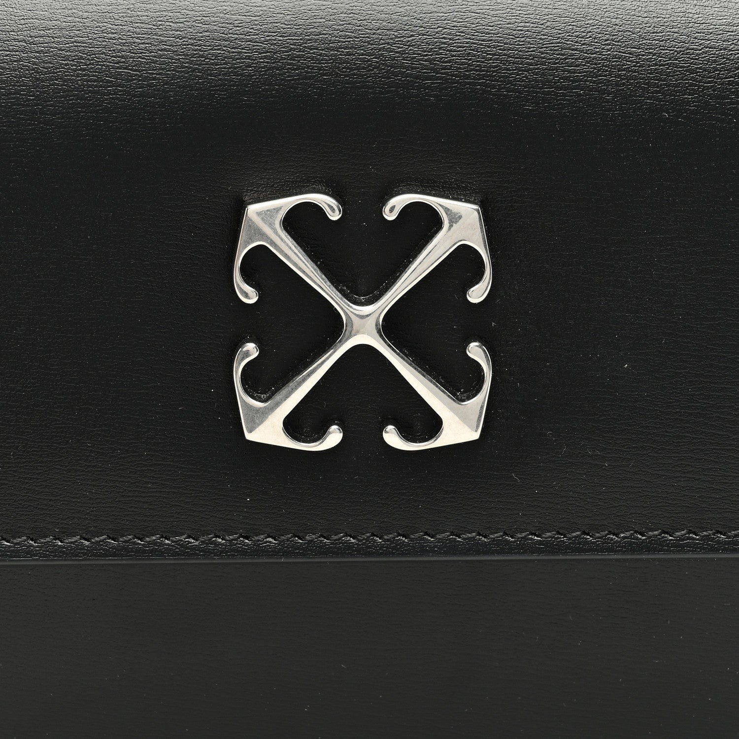 Off-White Calfskin Jitney 1.0 Shoulder Bag Black 7 of 9