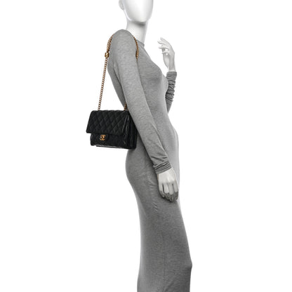 Chanel Lambskin Quilted Medium Pillow Crush Flap Bag Black 2 of 13