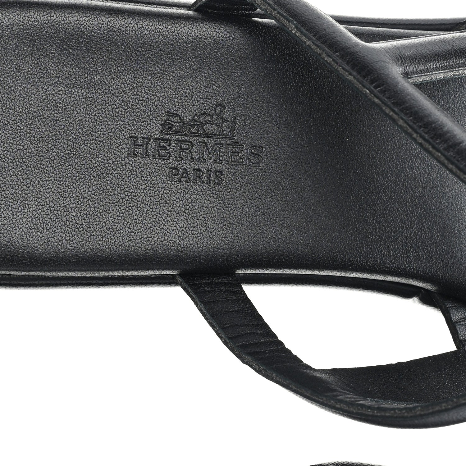 Hermes Nappa Gipsy Sandals 39 Black 8 of 9