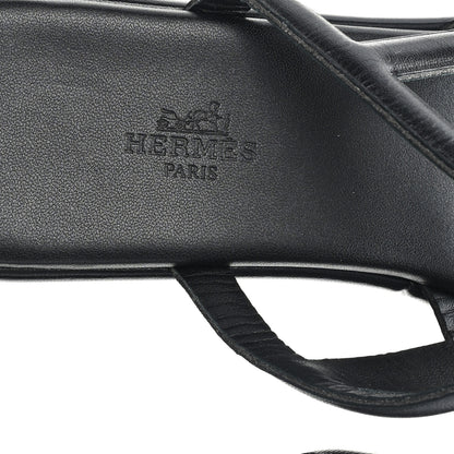 Hermes Nappa Gipsy Sandals 39 Black 8 of 9