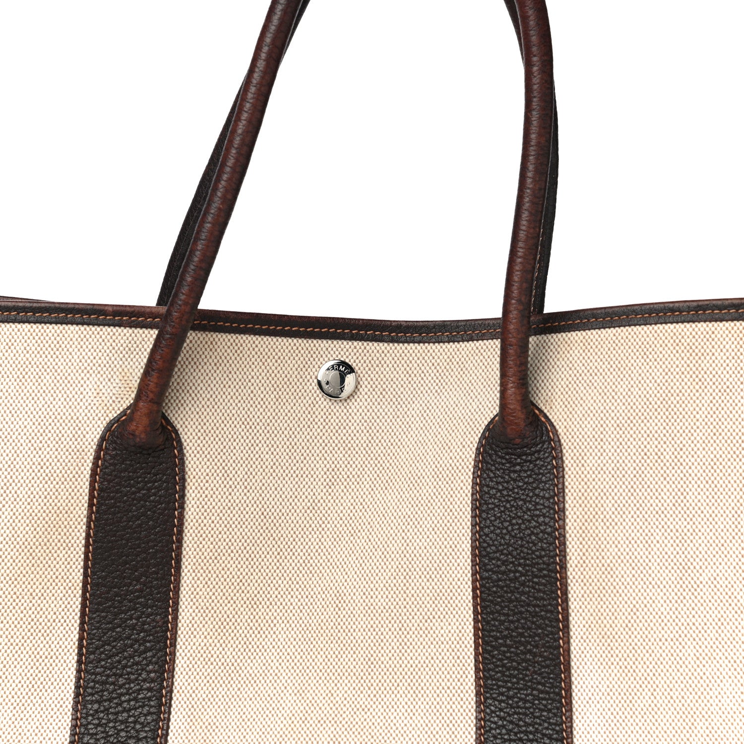 Hermes Buffle Sindhu Toile Garden Party 36 MM Tote Marron Fonce 11 of 36