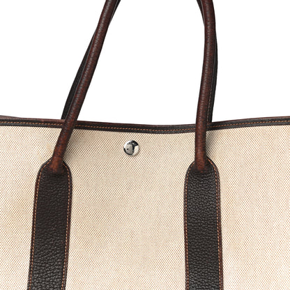 Hermes Buffle Sindhu Toile Garden Party 36 MM Tote Marron Fonce 11 of 36